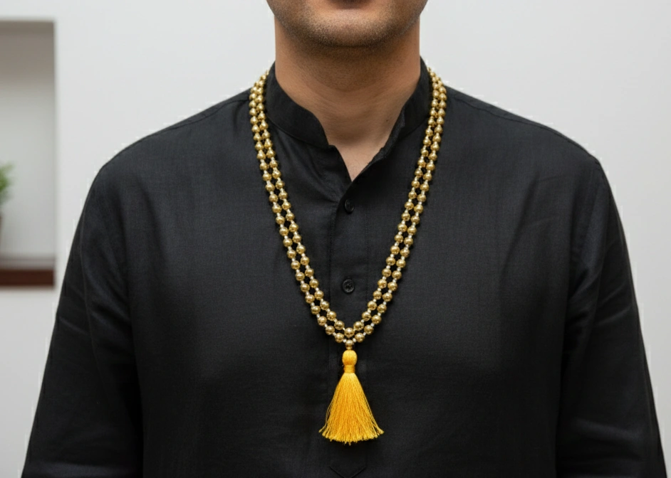 Golden Hematite Mala 108 Beads